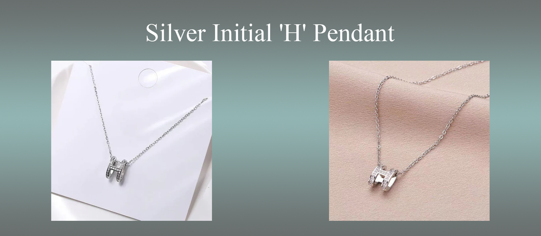 Elevate Your Look with the Silver Initial 'H' Pendant