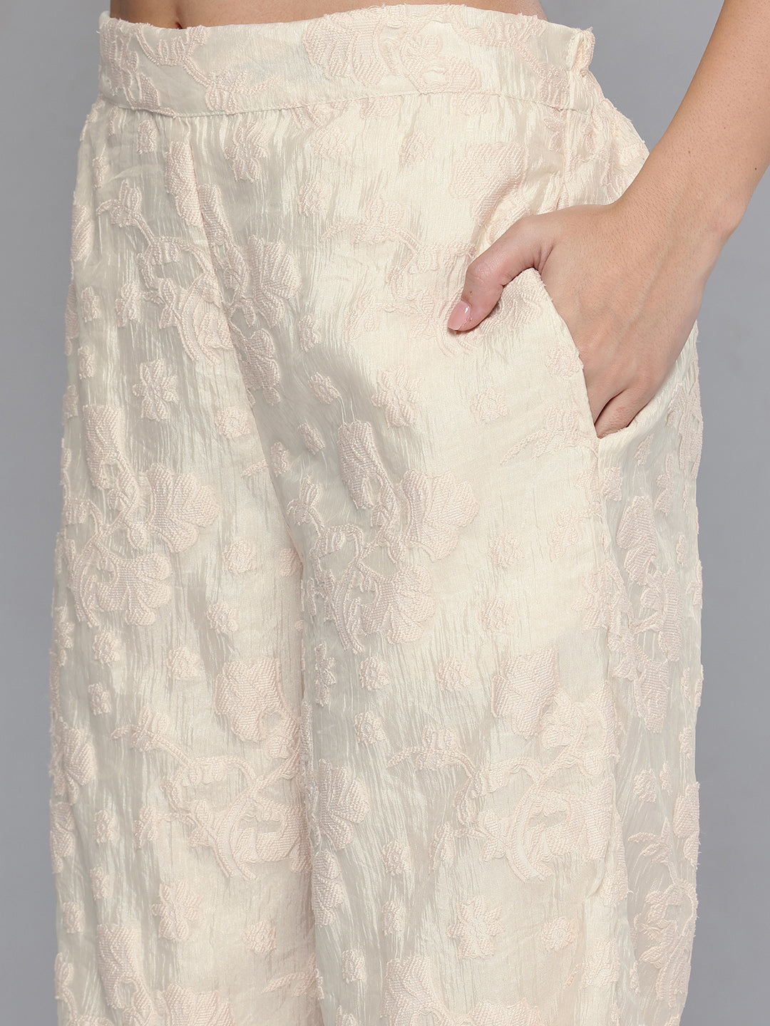 Cream Jacquard Cord Set