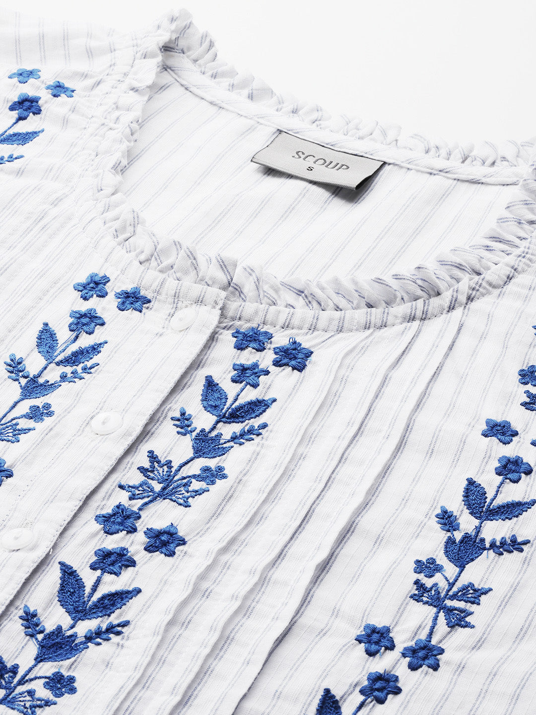 Embroidered Stripe Top