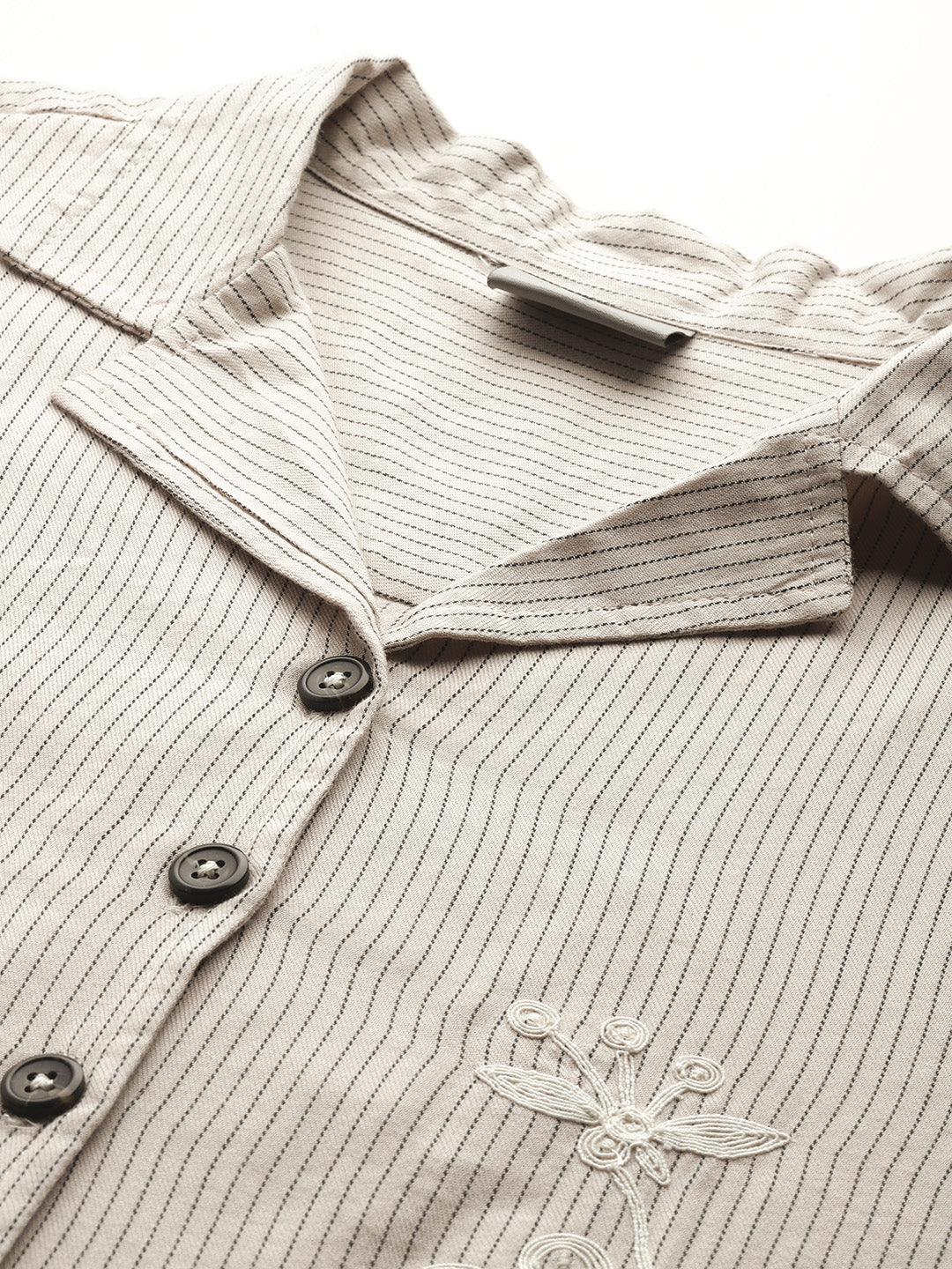 Embroidered Stripe Top