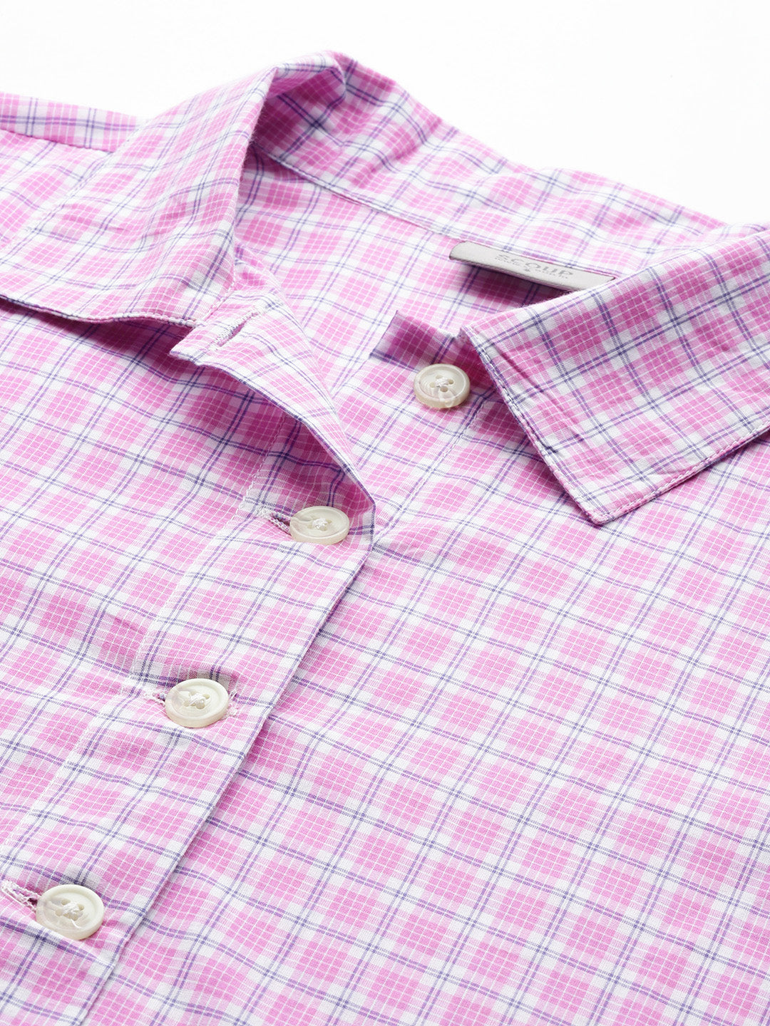 Short Rayon Check Top