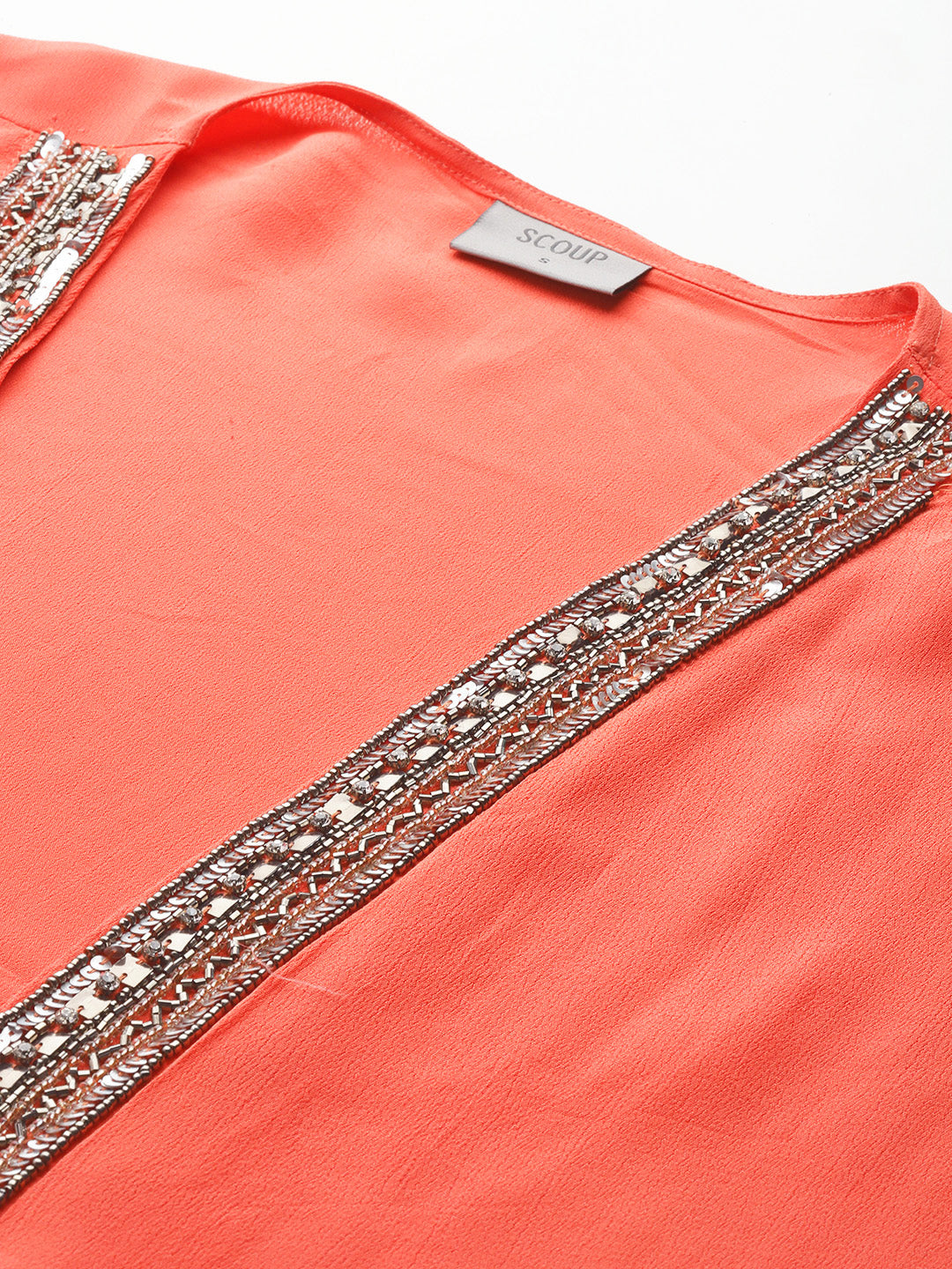 Orange Party Embellished Shrug