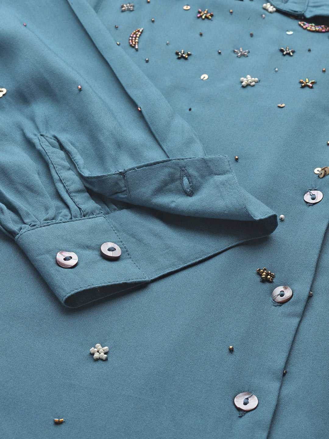 Hand Embellished Rayon Shirt