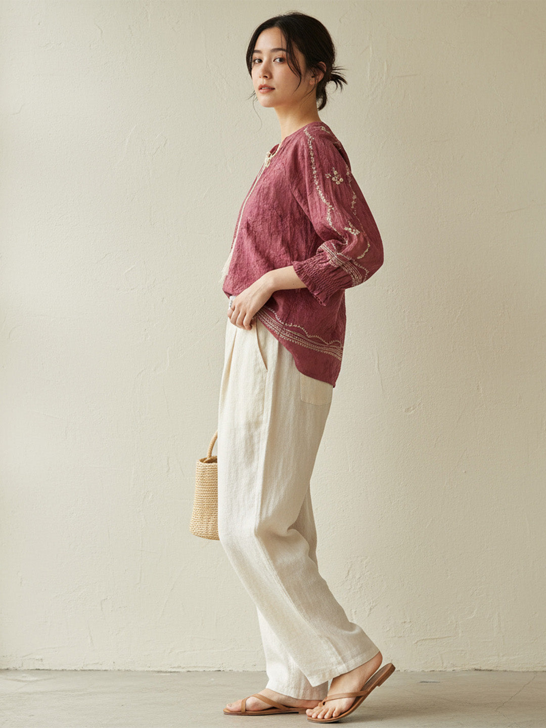 Embroidered Cotton Top