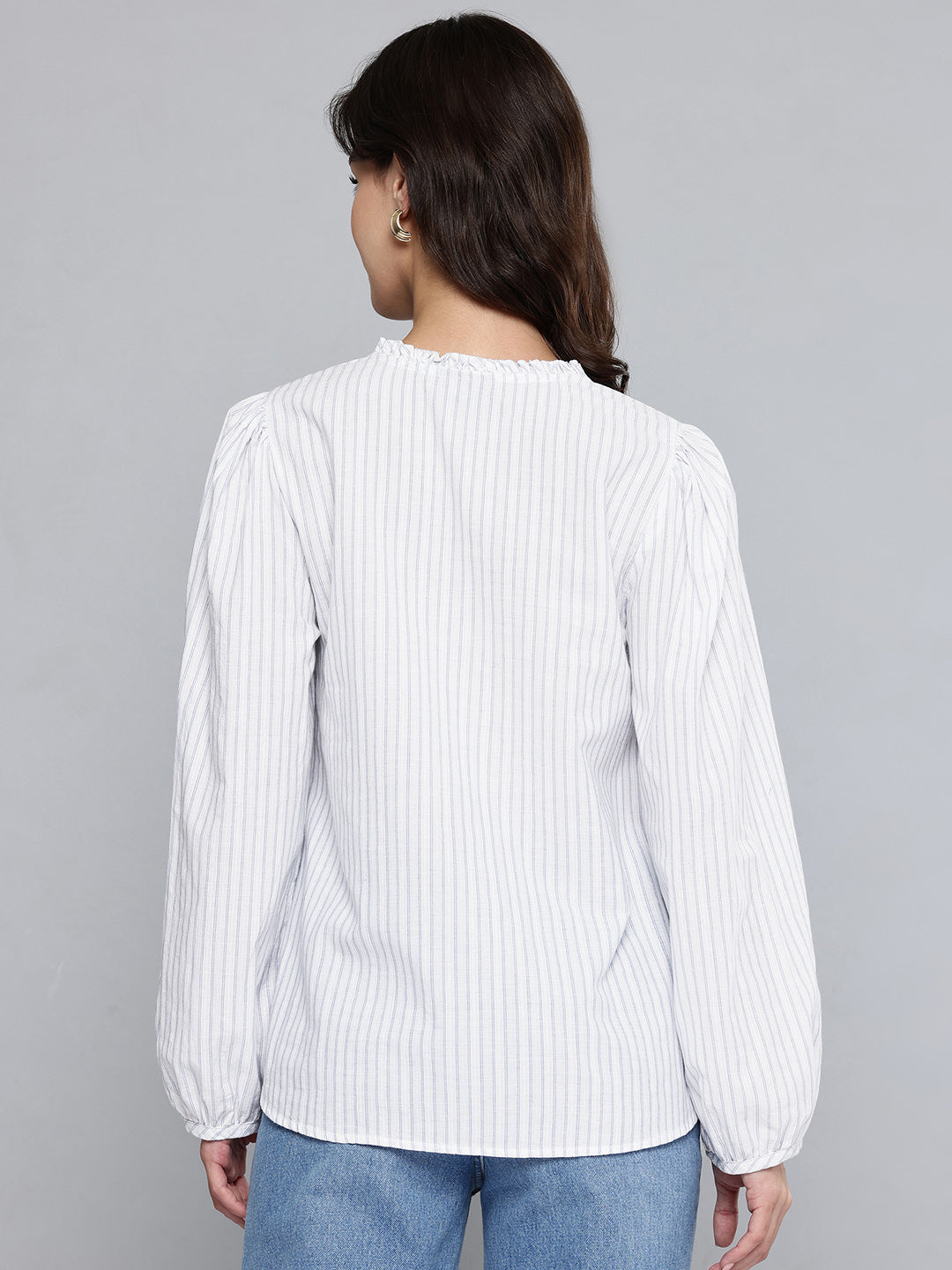 Embroidered Stripe Top