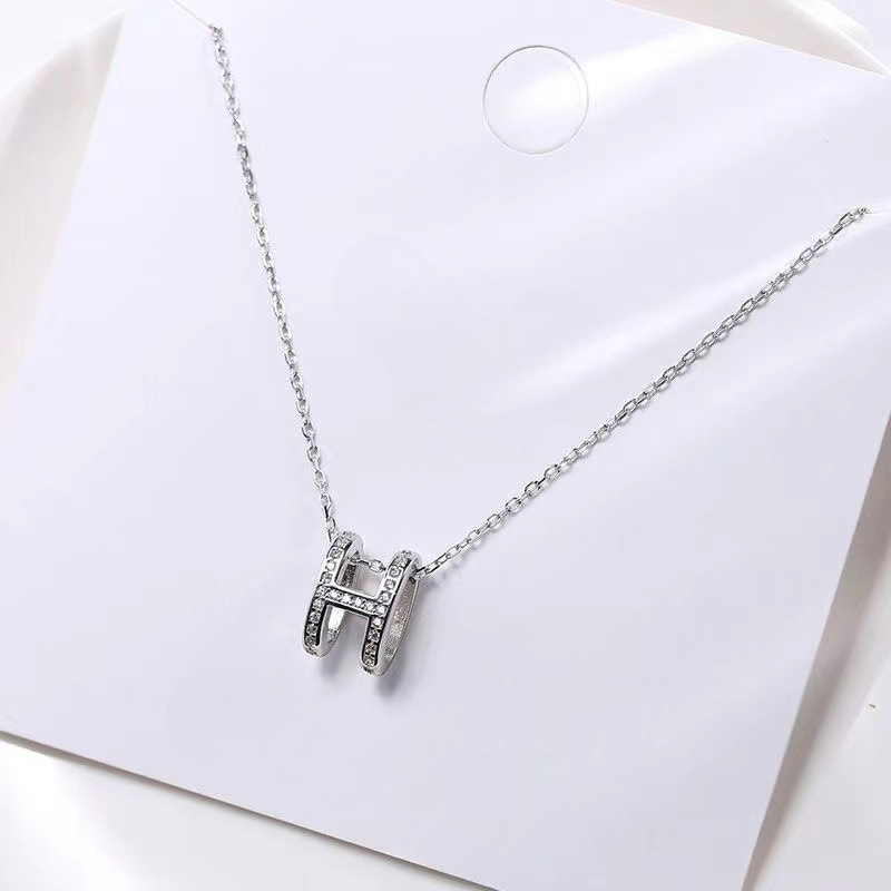 Scoup Silver-colored Initial 'H' Pendant