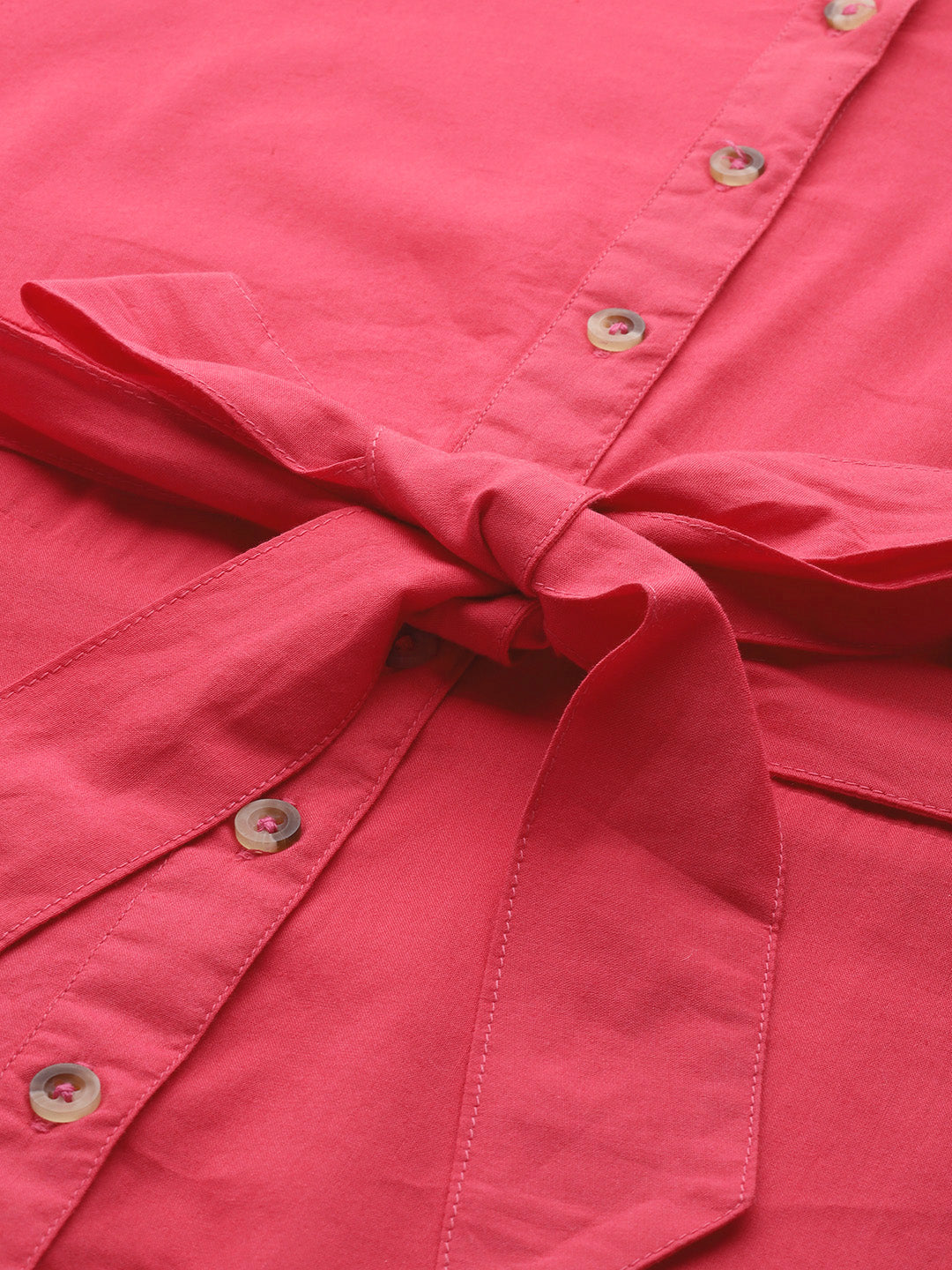 Solid Rayon Shirt Dress