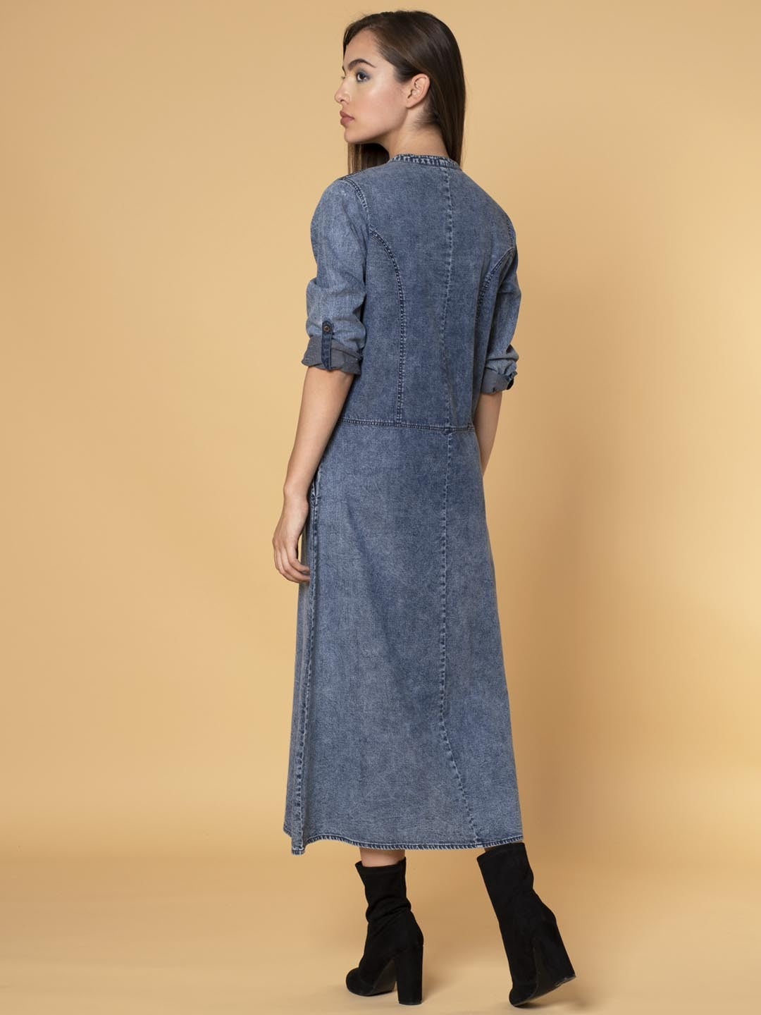 Acid Washed Denim Dress