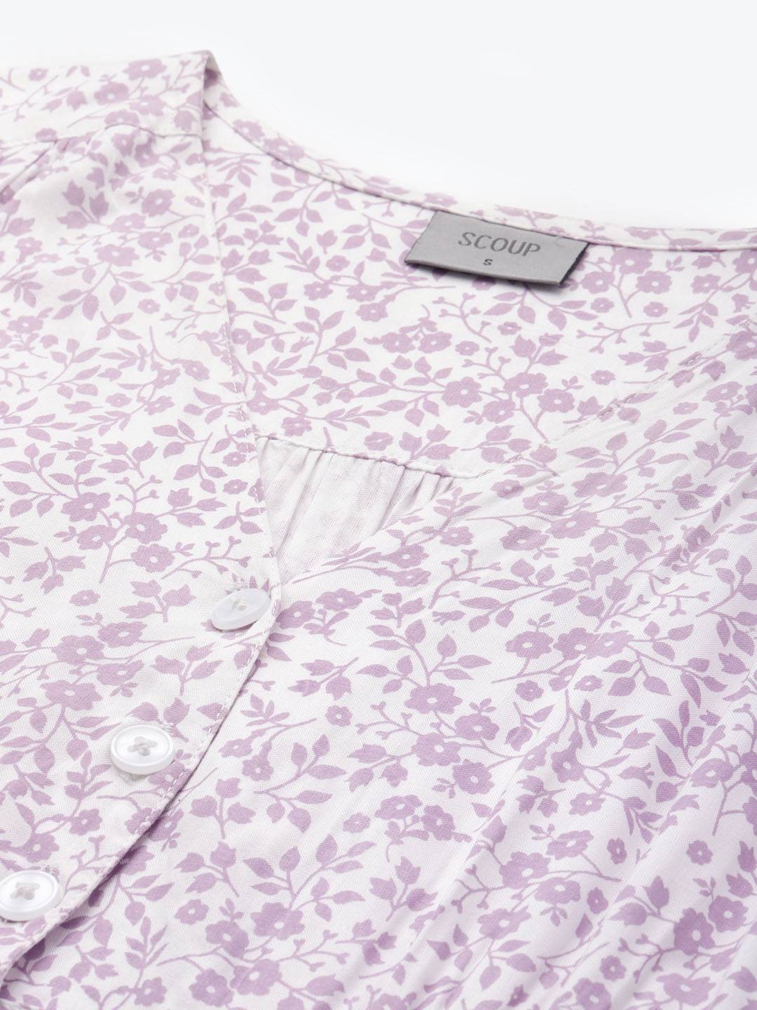 Front Buttond Printed Maxi Dress