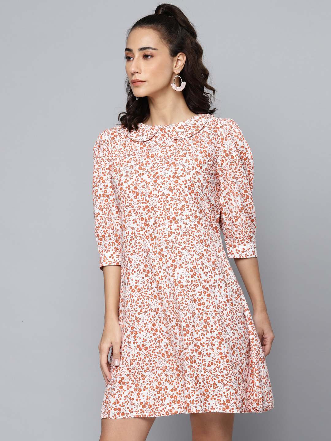 Printed peter pan Collar dress