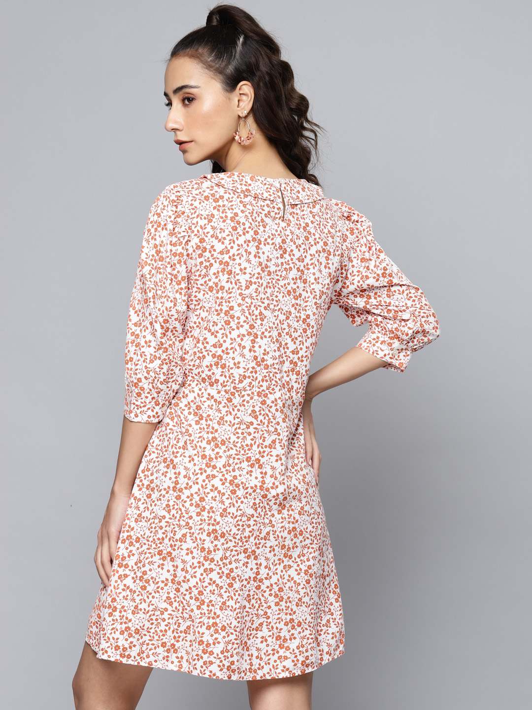 Printed peter pan Collar dress