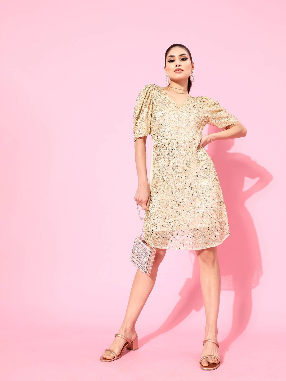 Scoup Fitted Embellished Tulle Dress