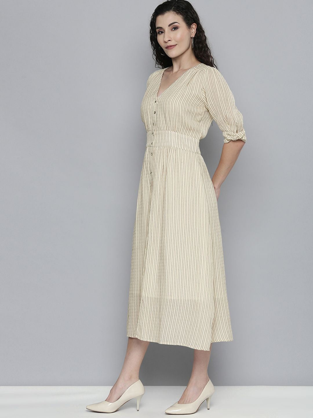 Stripe Dobby Cotton Dress