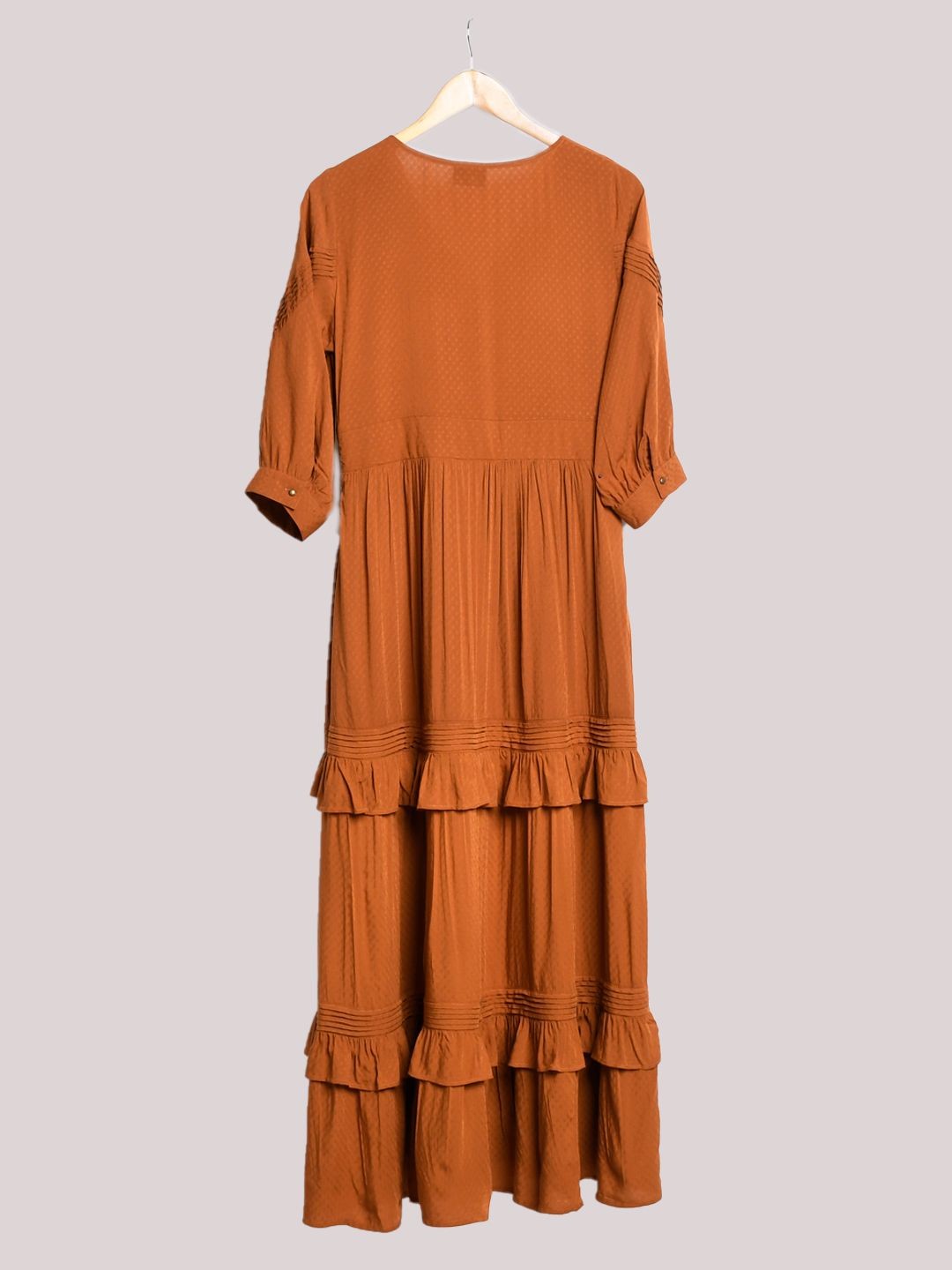 Caramel Flowy Tired Dress