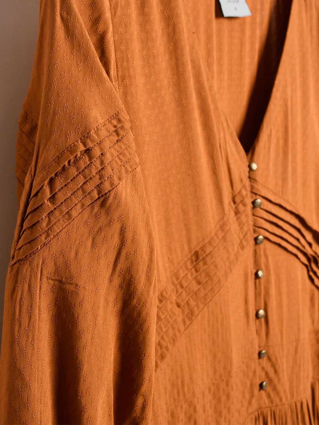 Caramel Flowy Tired Dress