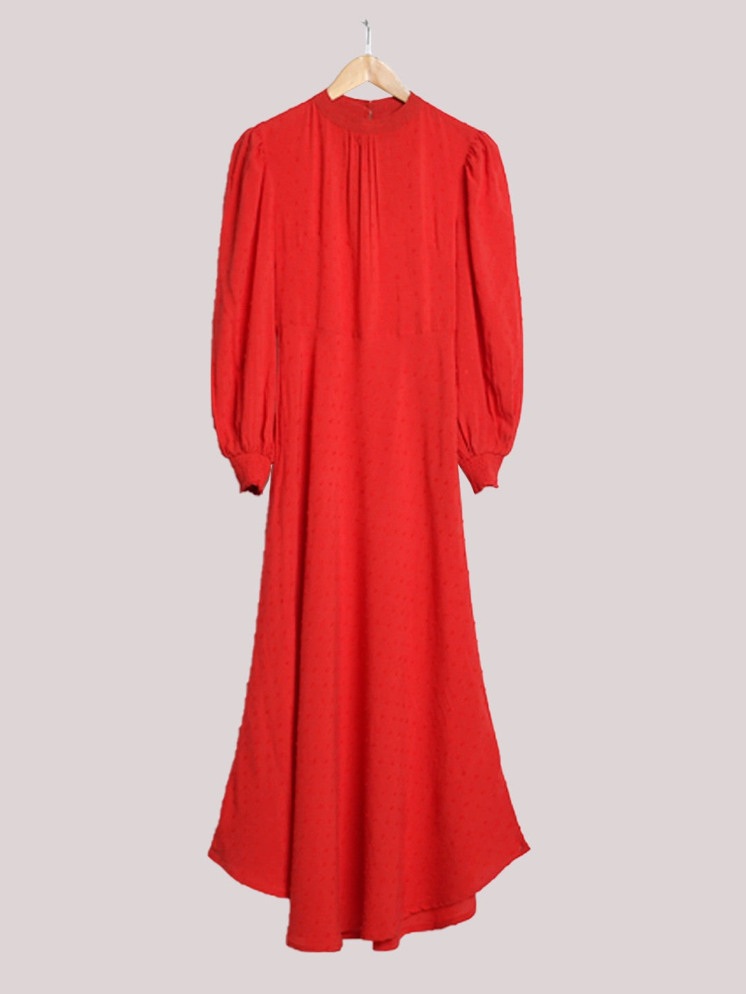Red Dobby Maxi Dress