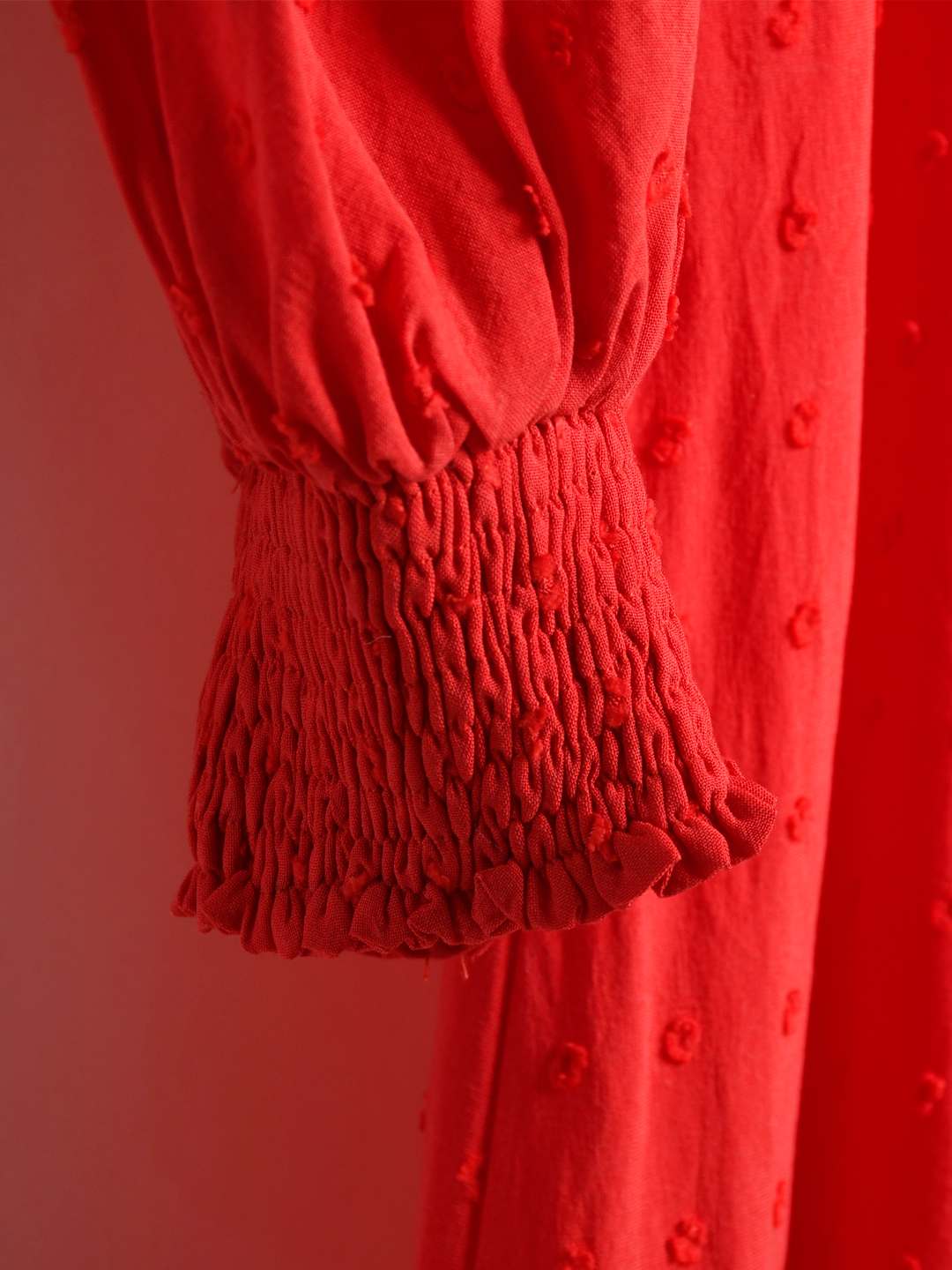 Red Dobby Maxi Dress