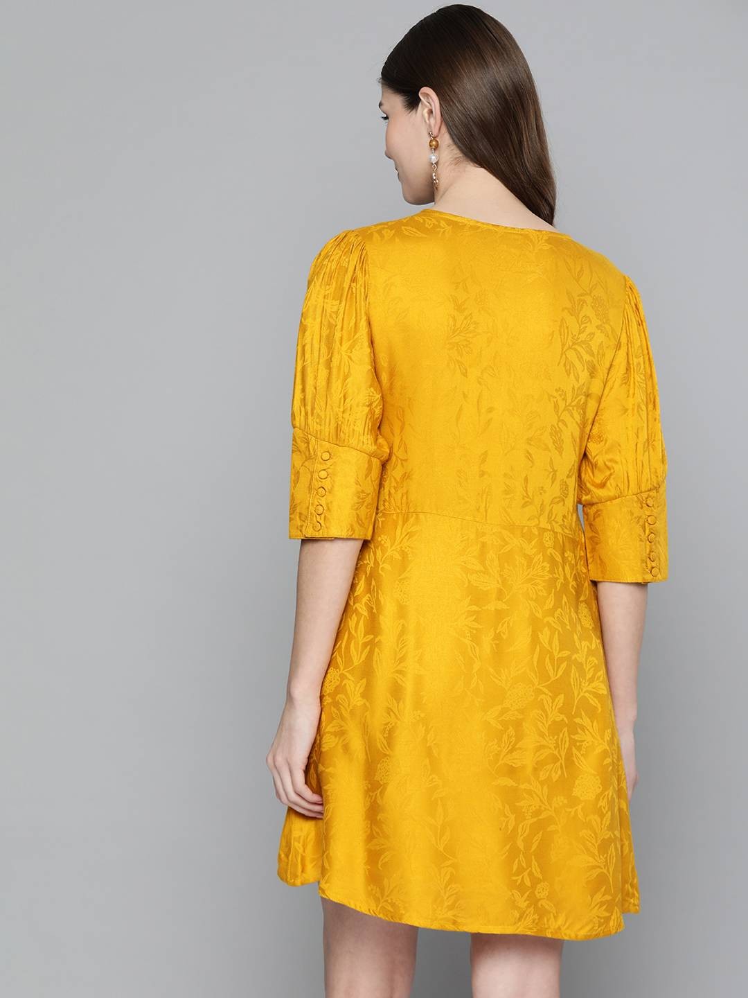 Mustard Yellow Mini Dress
