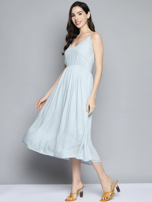 Scoup Strappy Embroidered Maxi Dress