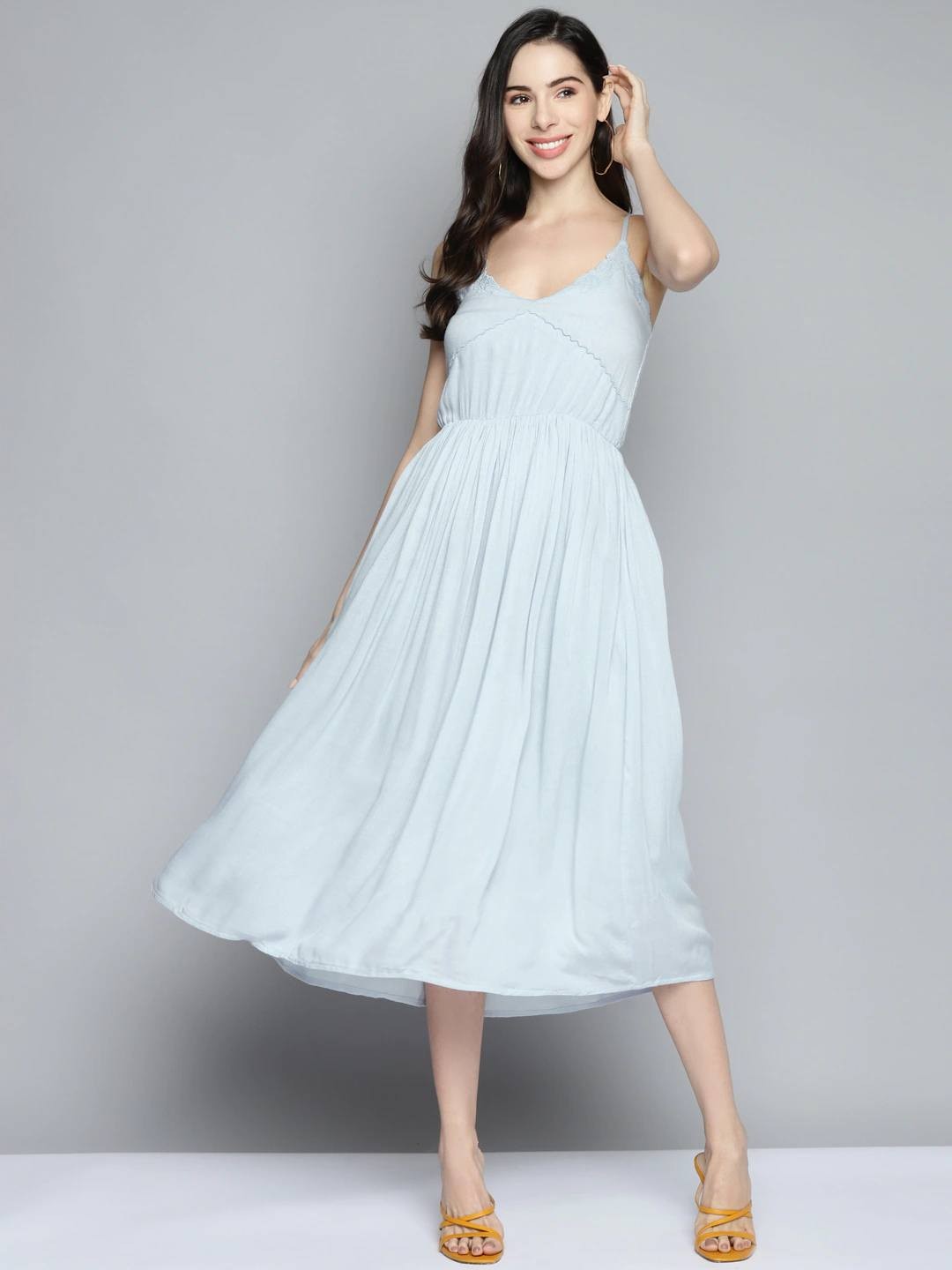 Scoup Strappy Embroidered Maxi Dress