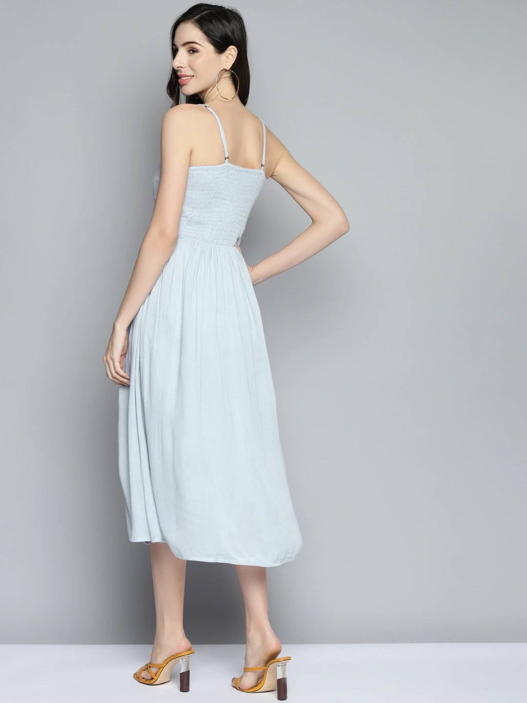 Scoup Strappy Embroidered Maxi Dress