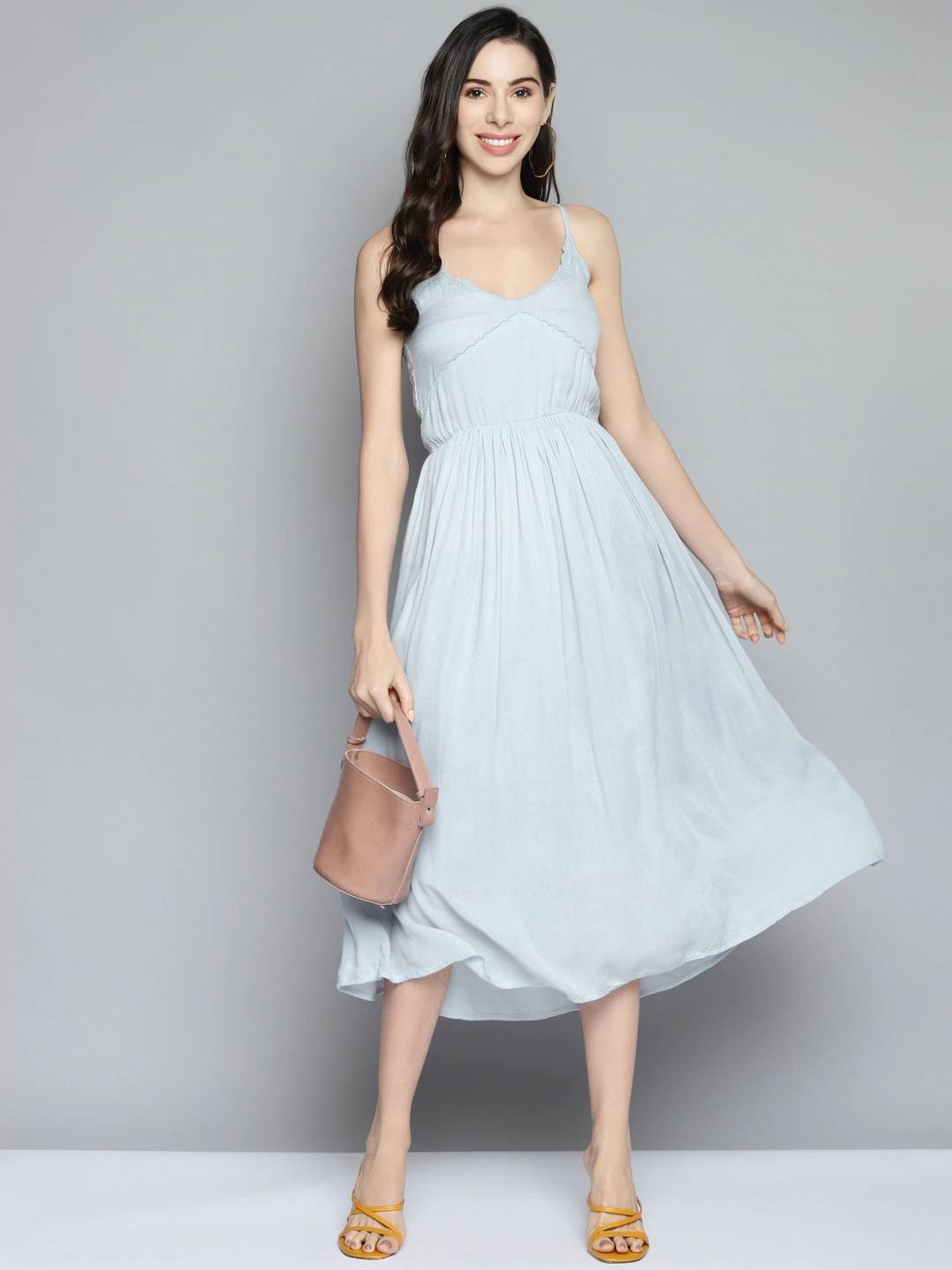 Scoup Strappy Embroidered Maxi Dress