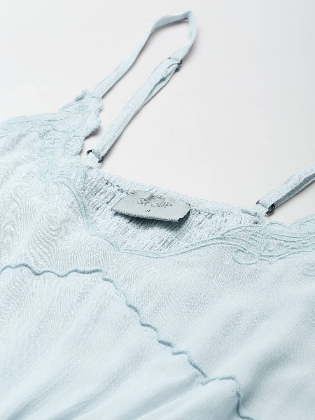 Scoup Strappy Embroidered Maxi Dress