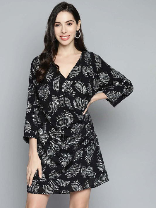 Scoup Black Crossover Dress