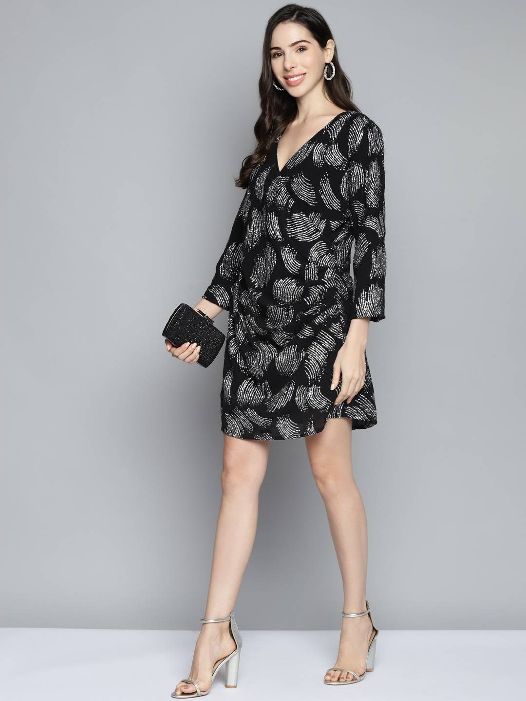 Scoup Black Crossover Dress