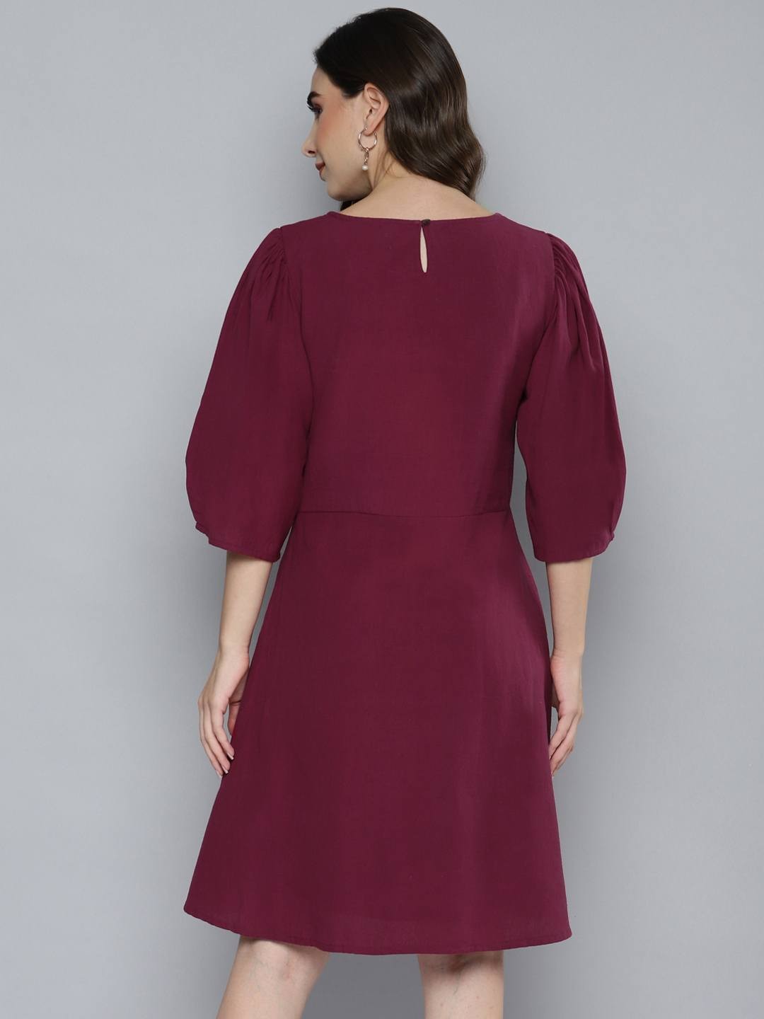 Scoup Mulberry Embroidered Cotton Linen Dress