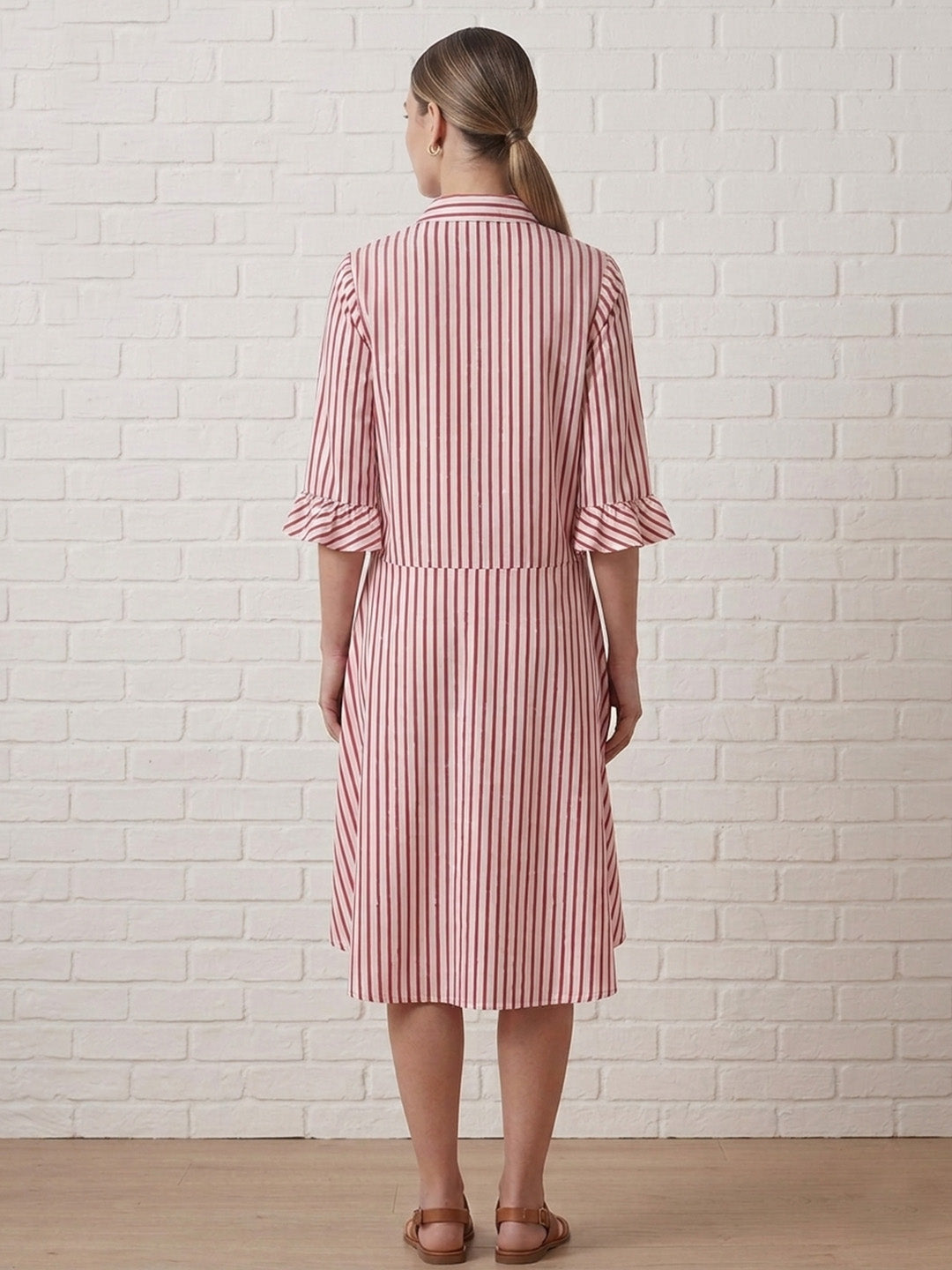 Rayon Stripe Dress