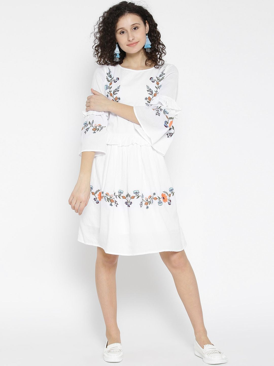 White Emboidered Dress