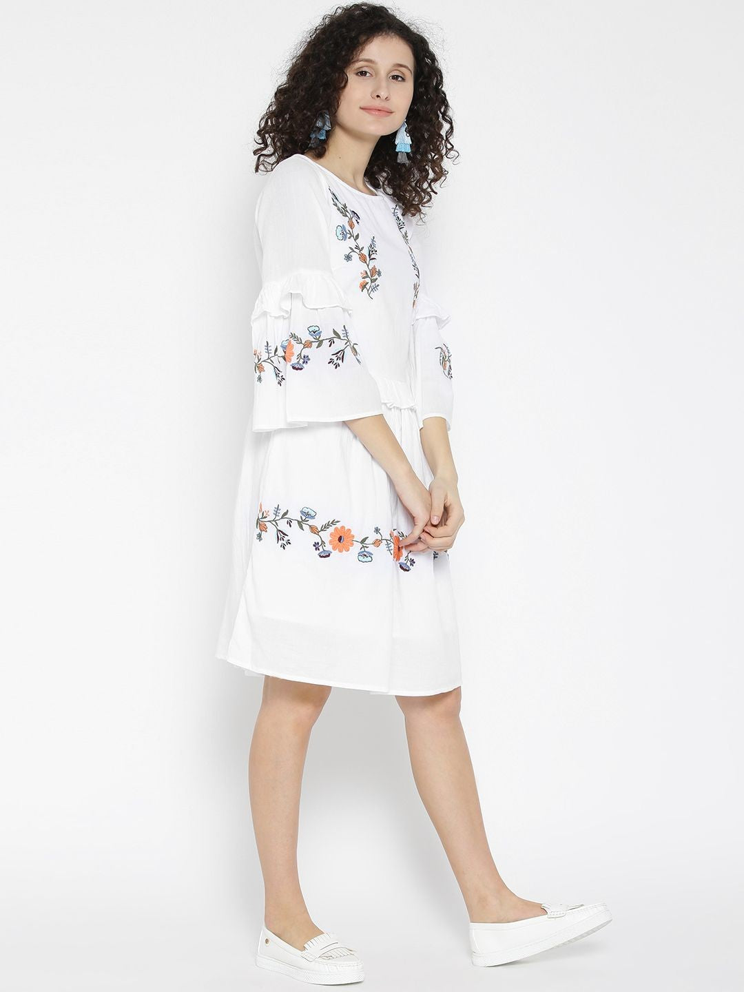 White Emboidered Dress