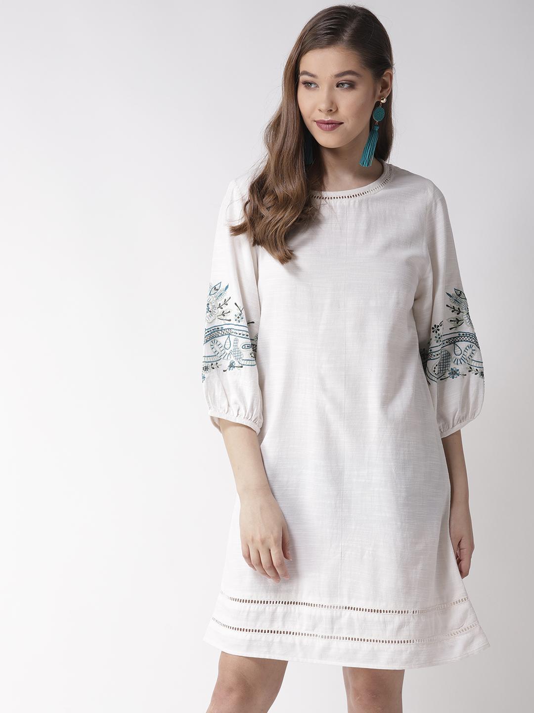 Scoup Linen Embroidered Dress