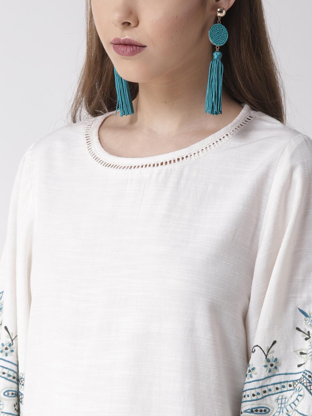 Scoup Linen Embroidered Dress
