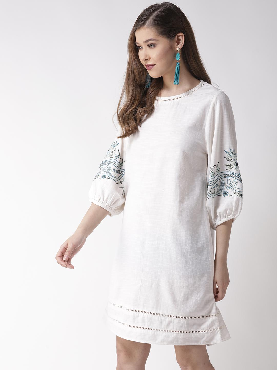 Scoup Linen Embroidered Dress