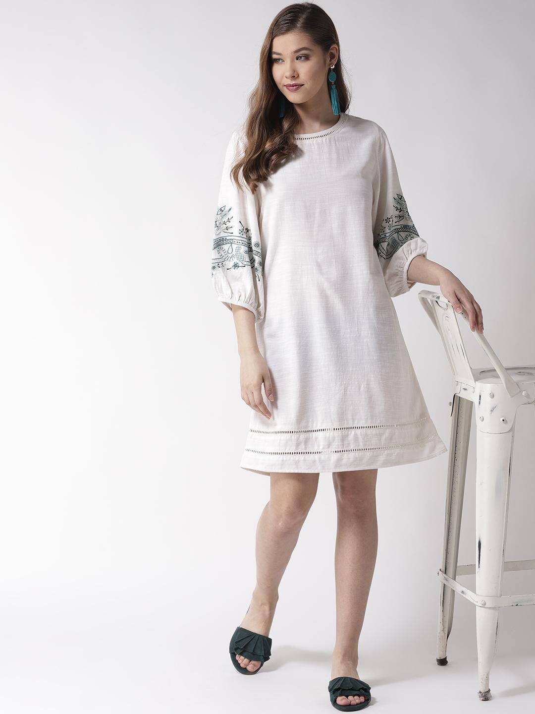 Scoup Linen Embroidered Dress