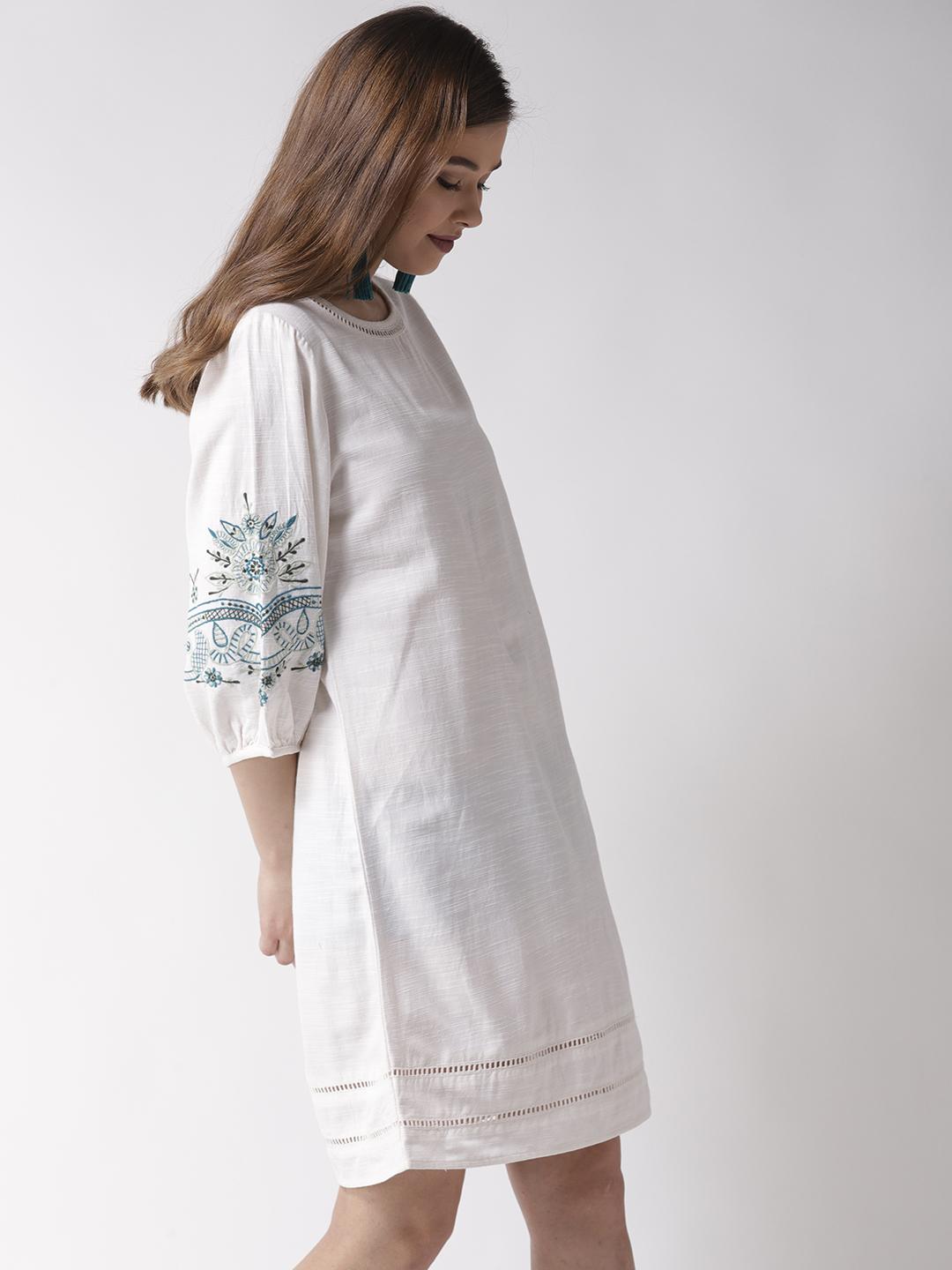 Scoup Linen Embroidered Dress