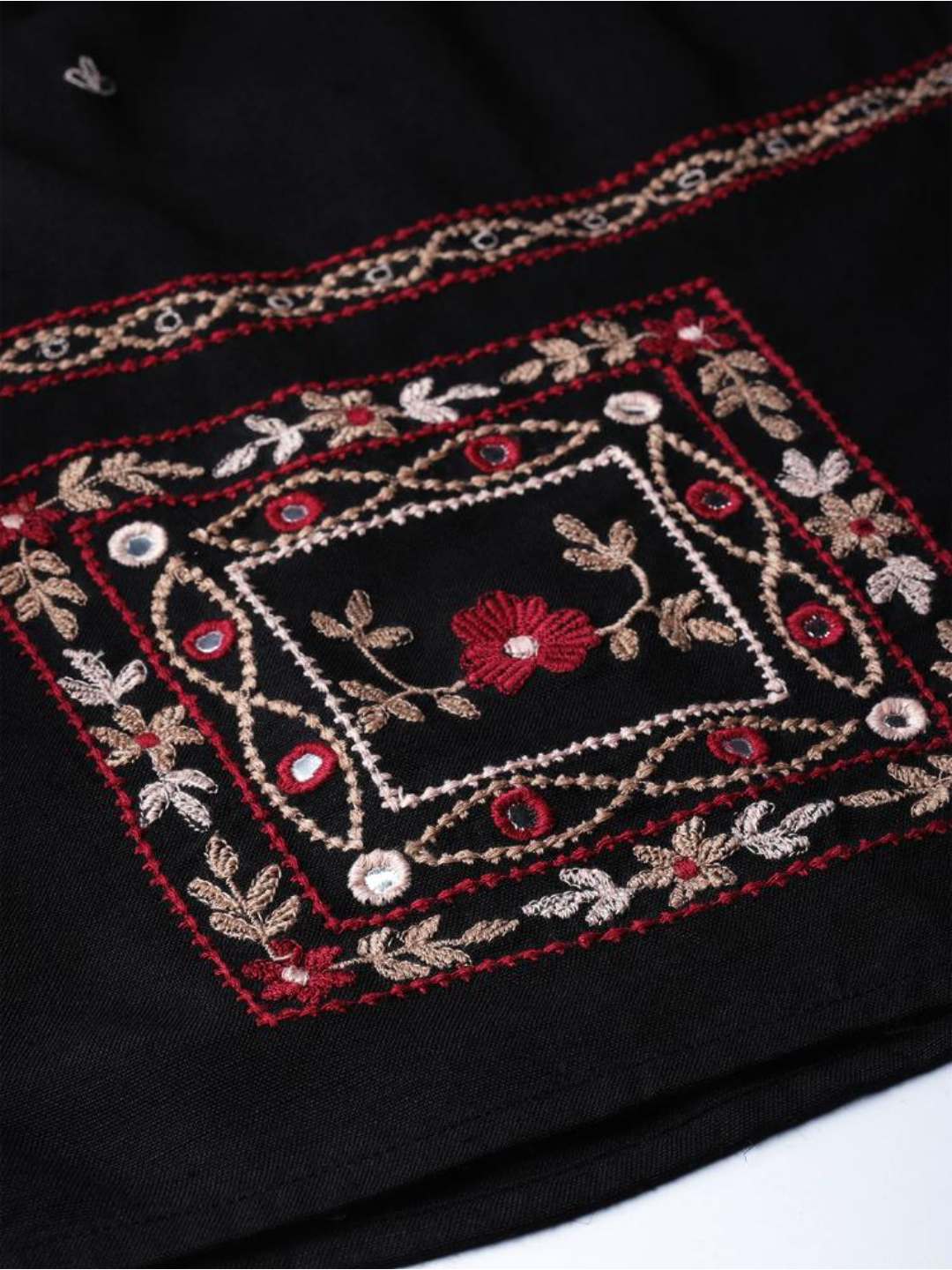Scoup Embroidered Black Dress