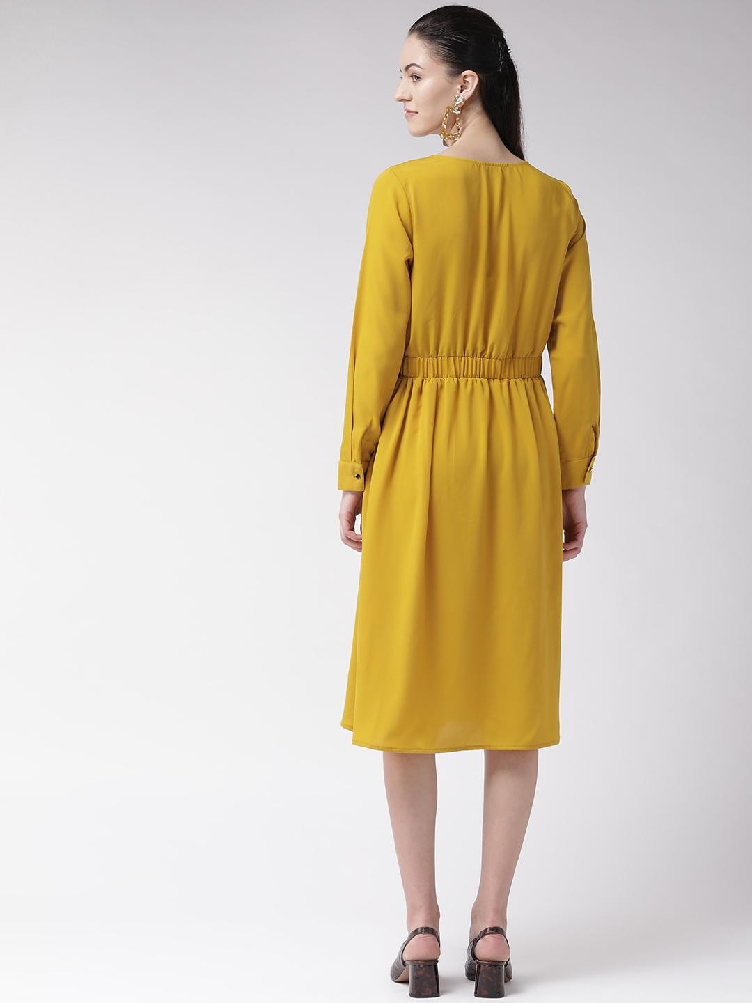 Yellow Mustard A-line Dress
