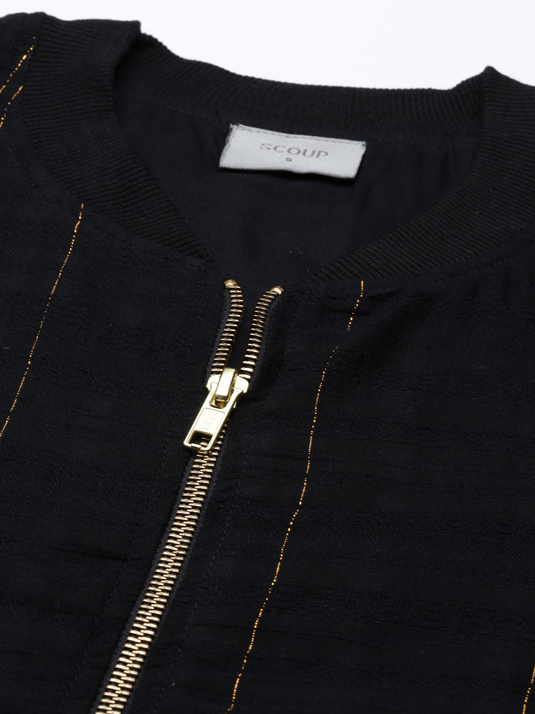 Scoup Textured Cotton Bomber Jacket
