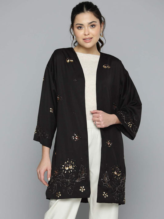 Scoup Embellished black black shrug