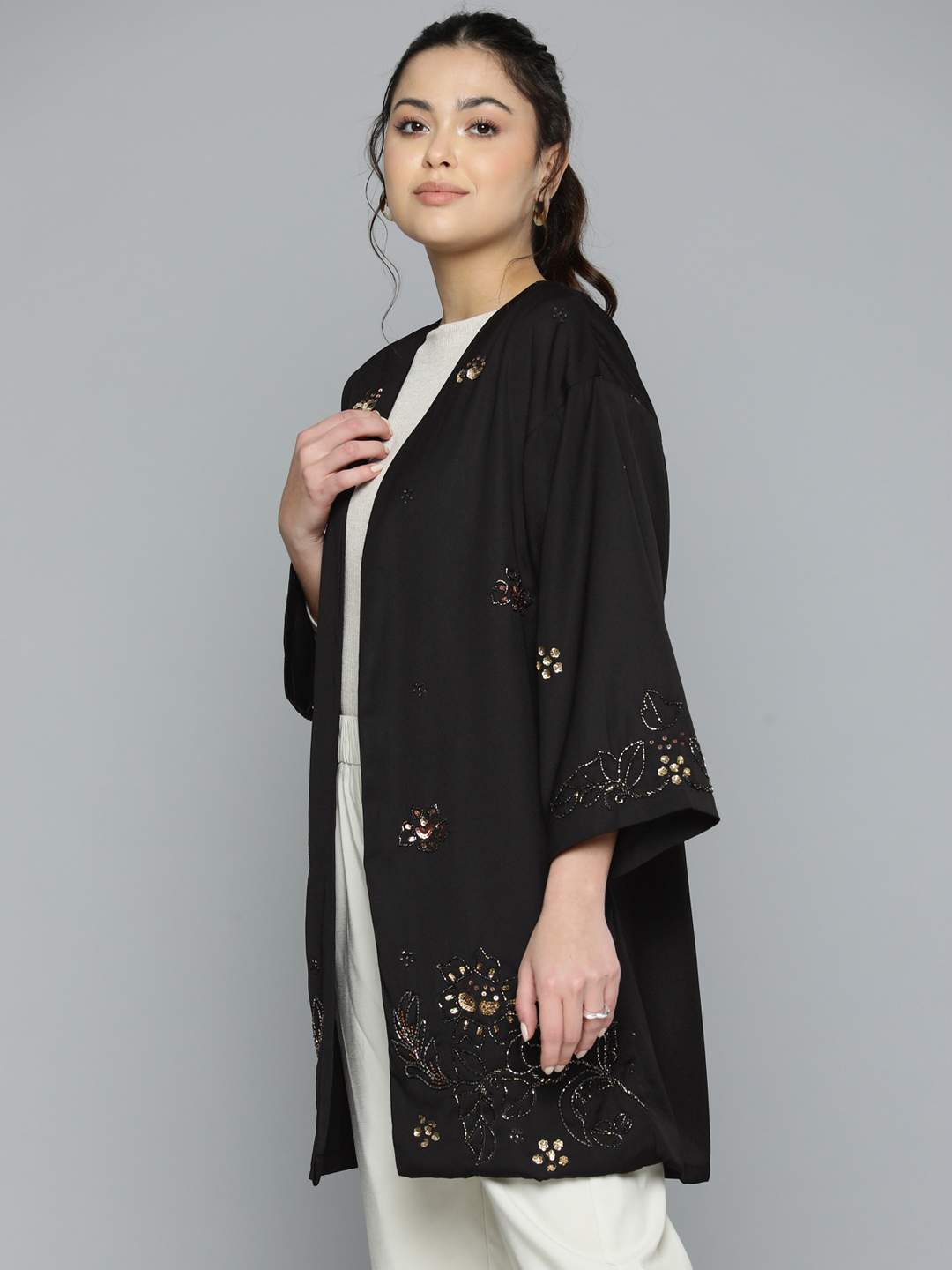 Scoup Embellished black black shrug