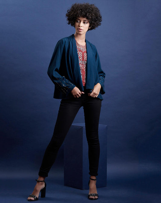 Scoup Embellished Long Sleeve Blazer
