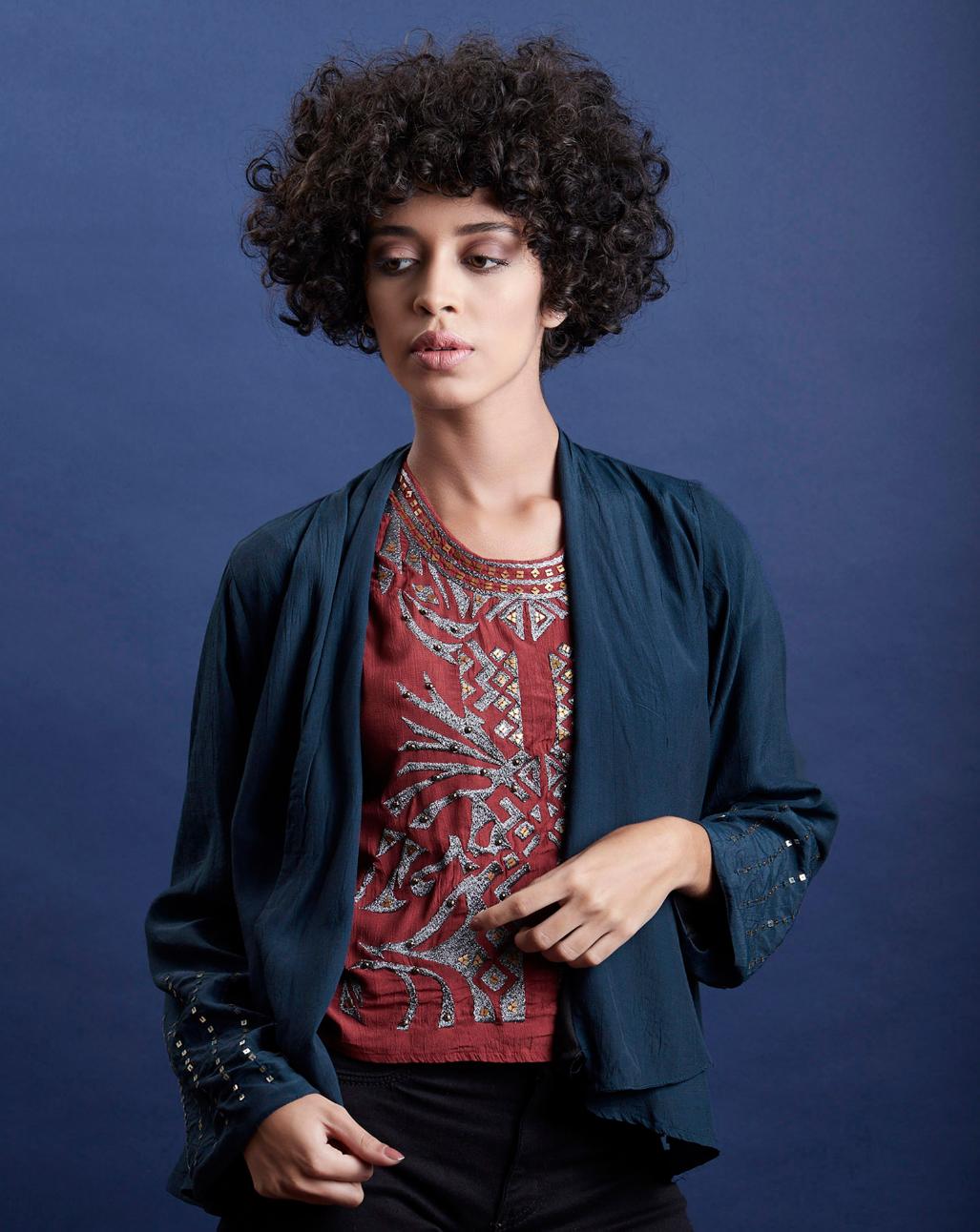 Scoup Embellished Long Sleeve Blazer