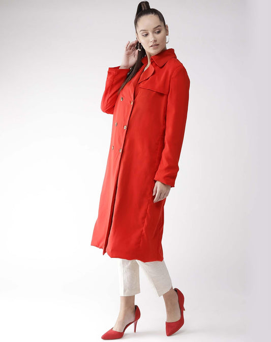 Scoup Red Front opened Over Coat