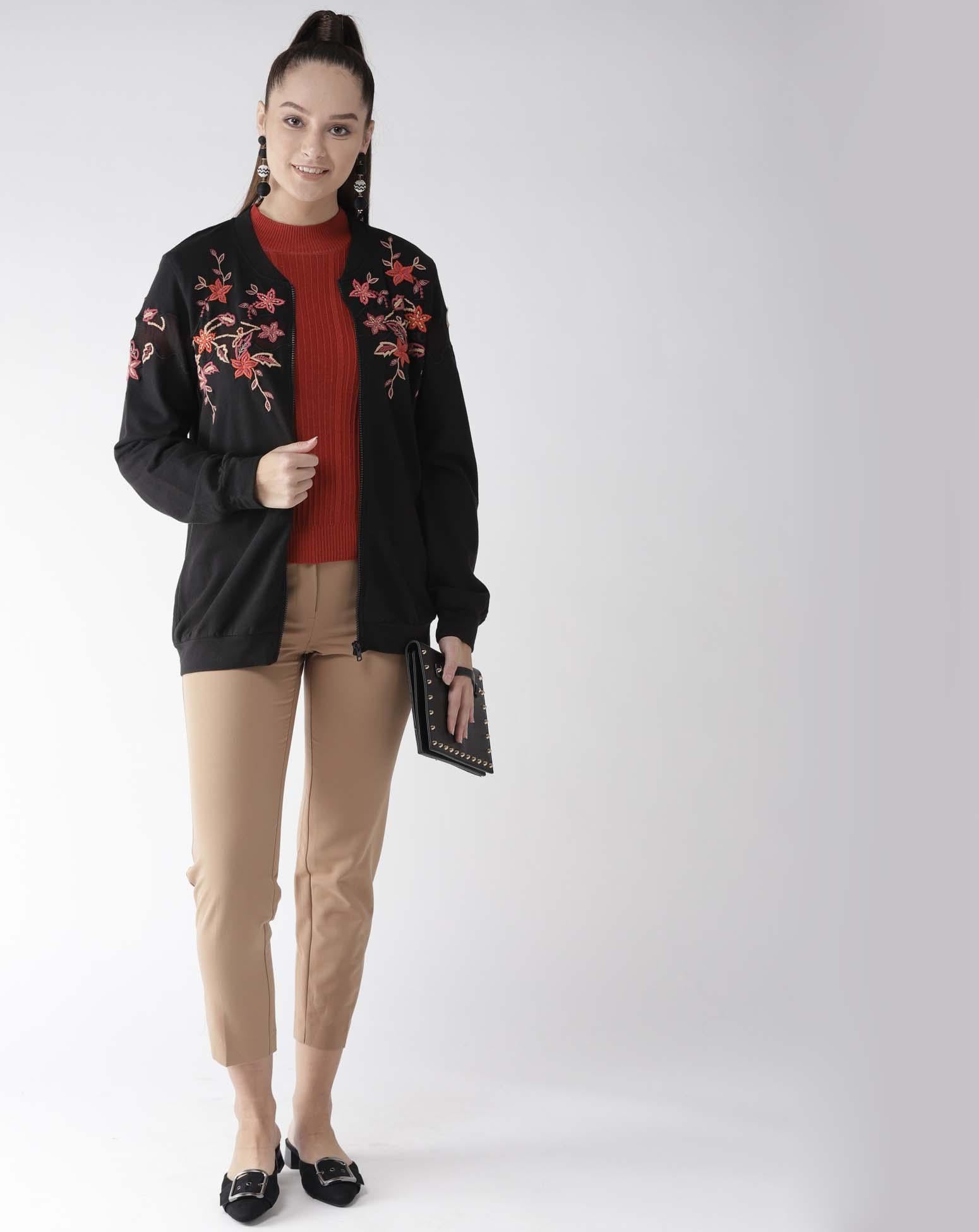 Scoup Embroidered Cotton Terry Jacket