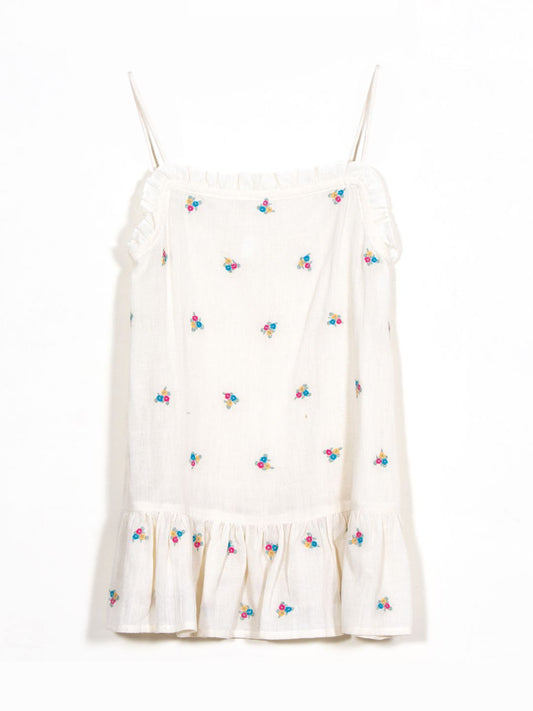 Scoup Floral Embroidered Strappy Dress