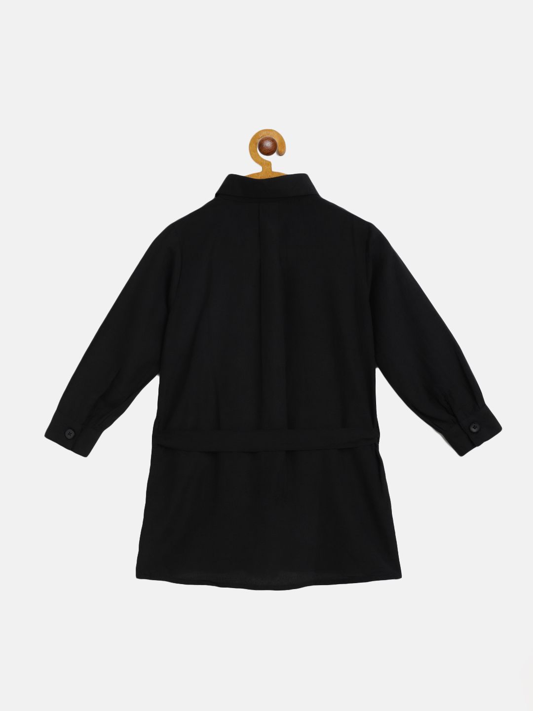 Black front buttoned Shirt dress
