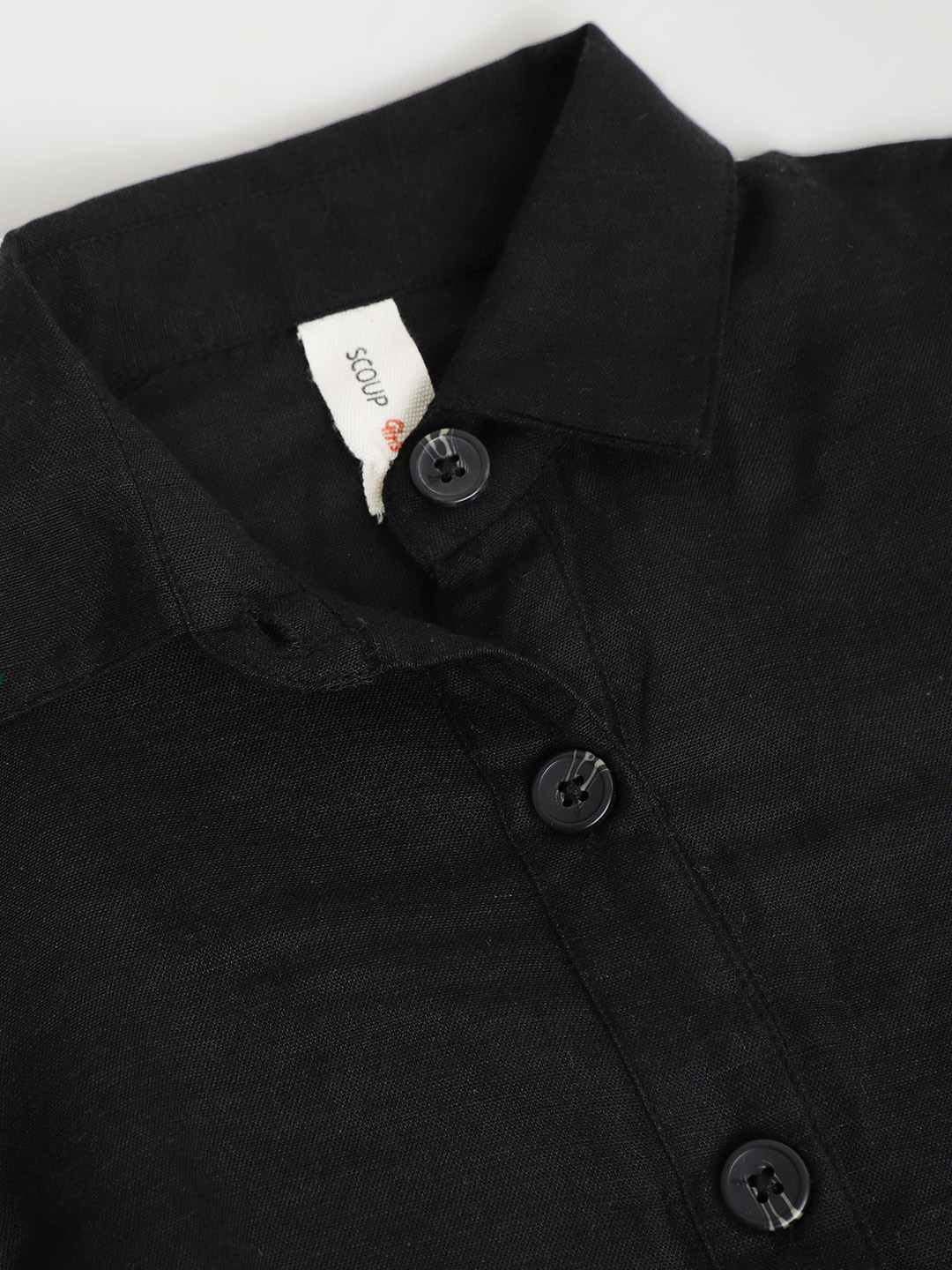 Black front buttoned Shirt dress